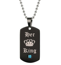 Load image into Gallery viewer, HER KING HIS QUEEN COUPLES NECKLACE SET
