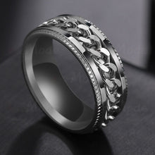 Load image into Gallery viewer, Rotatable  High Quality Spinner Chain Punk Ring
