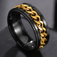 Load image into Gallery viewer, Rotatable  High Quality Spinner Chain Punk Ring
