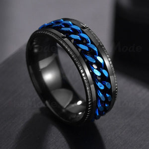 Rotatable  High Quality Spinner Chain Punk Ring