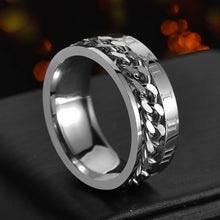 Load image into Gallery viewer, Rotatable  High Quality Spinner Chain Punk Ring
