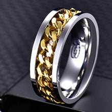 Load image into Gallery viewer, Rotatable  High Quality Spinner Chain Punk Ring
