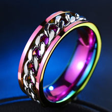 Load image into Gallery viewer, Rotatable  High Quality Spinner Chain Punk Ring
