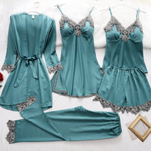 Load image into Gallery viewer, 2021 Mulberry  Silk 5 Piece Pajama Set
