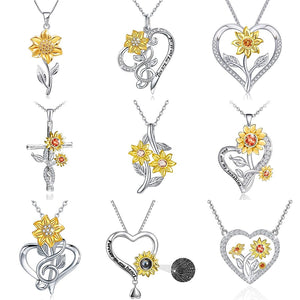Fashion White Gold Color Love Heart Pendant Necklace