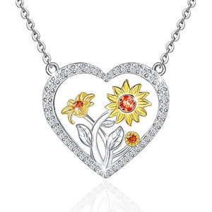 Fashion White Gold Color Love Heart Pendant Necklace
