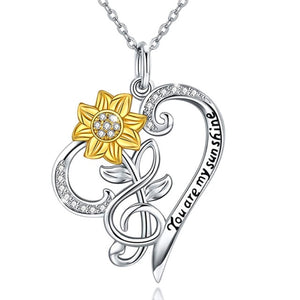 Fashion White Gold Color Love Heart Pendant Necklace