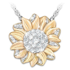 Fashion White Gold Color Love Heart Pendant Necklace