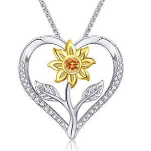 Fashion White Gold Color Love Heart Pendant Necklace