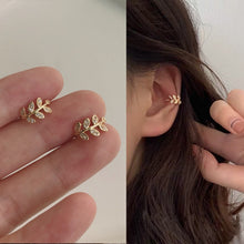 Load image into Gallery viewer, Fashion Gold Leaf Clip Earring For Women Without Piercing Puck Rock Vintage Crystal Ear Cuff Girls Jewerly Gifts
