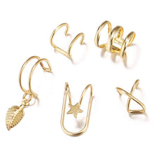 Load image into Gallery viewer, Fashion Gold Leaf Clip Earring For Women Without Piercing Puck Rock Vintage Crystal Ear Cuff Girls Jewerly Gifts
