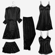 Load image into Gallery viewer, WARMSELLING Silk™ 2021 Lace Mulberry Silk 5 Piece Pajama Set

