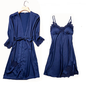 WARMSELLING Silk™ 2021 Lace Mulberry Silk 5 Piece Pajama Set