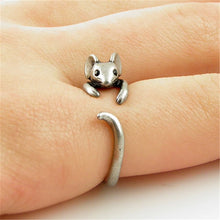 Load image into Gallery viewer, Vintage Brass Knuckle Ring Adjustable Mouse Animal
