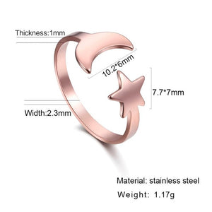 2021 Skyrim Lovely Moon Star Rings