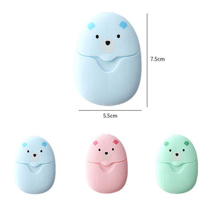 50pcs Travel Portable Disposable Boxed Soap Paper