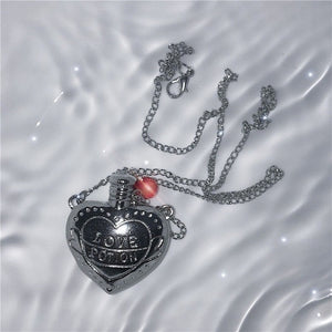 Hip-hop Three-dimensional Love Bottle Pink Necklace