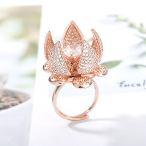 Adjustable Flower Blooming Ring
