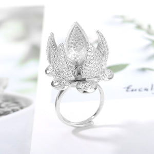 Adjustable Flower Blooming Ring