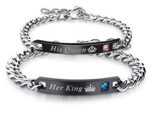 Load image into Gallery viewer, HER KING HIS QUEEN COUPLES NECKLACE SET
