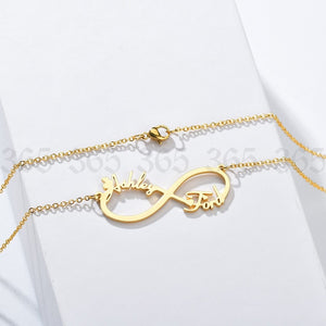 Ireal custom made Personalized Name Necklace With Birthstone