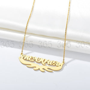 Ireal custom made Personalized Name Necklace With Birthstone