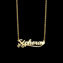 Load image into Gallery viewer, Ireal custom made Personalized Name Necklace With Birthstone
