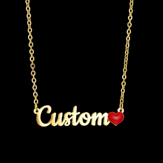 Ireal custom made Personalized Name Necklace With Birthstone