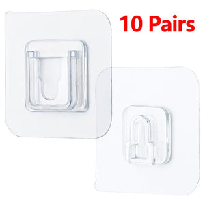 DOUBLE-SIDED ADHESIVE WALL HOOKS [AVAILABLE IN 10 AND 20 PCS]