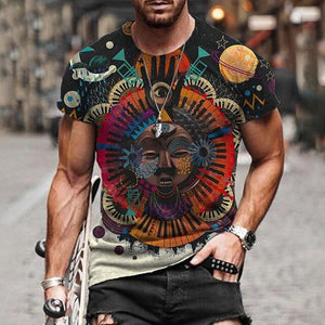 2021 Men's Long Sleeve T-shirts Summer New Fashion American Flag Print Top O-neck Pullovers Vintage Tshirts For Men Clothing