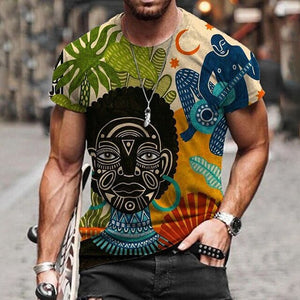 2021 Men's Long Sleeve T-shirts Summer New Fashion American Flag Print Top O-neck Pullovers Vintage Tshirts For Men Clothing