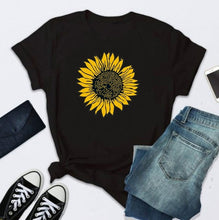 Load image into Gallery viewer, Golden Sunflower Print T Shirt
