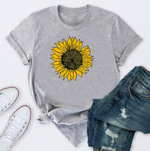 Load image into Gallery viewer, Golden Sunflower Print T Shirt
