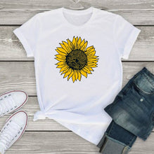 Load image into Gallery viewer, Golden Sunflower Print T Shirt
