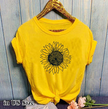 Load image into Gallery viewer, Golden Sunflower Print T Shirt
