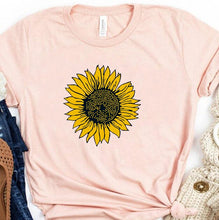 Load image into Gallery viewer, Golden Sunflower Print T Shirt

