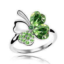 Load image into Gallery viewer, 2021 4 Leaf leaves Heart Finger Rings
