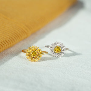 I Would Change The World For My Daughter Sunflower Ring